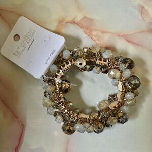 La Cotton beaded stretchy bracelet